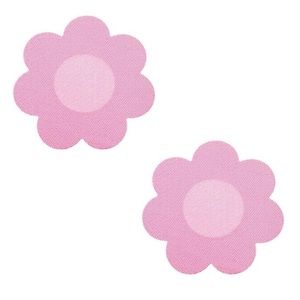 Pink Silver Flower Nipple Covers | Adhesive Breast Petal Pasties